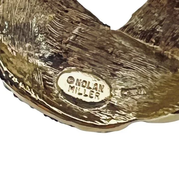 Nolan Miller Gold Tone Rope Chain Necklace With Love Knot Crystal Pendant (6006) - Picture 4 of 6